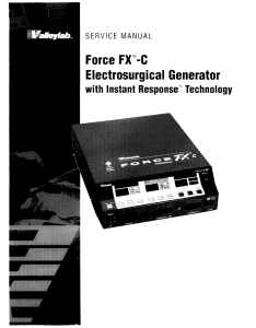 Force FX-C Electrosurgical Generator Service Manual