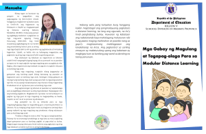 Mga Gabay ng Magulang para sa MDL(Brochure) 
