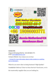 CAS 80532-66-7 BMK Methyl Glycidate Whatsapp+8618086003771