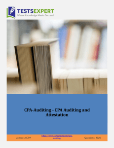 Updated CPA-Auditing Exam Certification Test Preparation Questions Answers PDF 