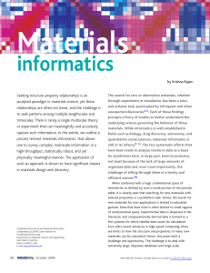 Materials informatics 2006
