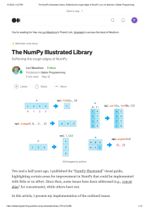 The NumPy Illustrated Library. Softening the rough edges of NumPy   by Lev Maximov   Better Programming