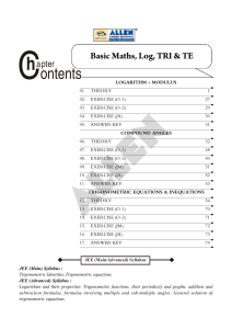 allen Mathematics Module