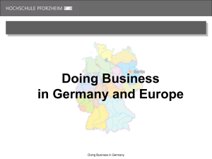 Doing Business in Europe  ws 2015