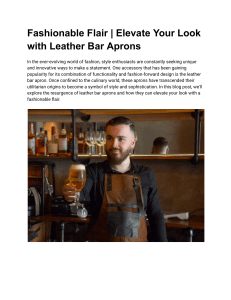 Fashionable Flair   Elevate Your Look with Leather Bar Aprons