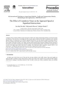 The Effect of Countdown Timer on the Approach Speed at Signalised Intersections