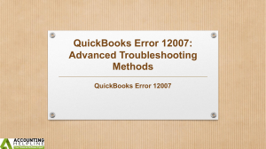 Best ever guide to fix QuickBooks Error 12007
