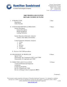 568F Propeller System Repair Course Outline