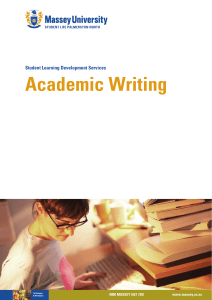 academic writing guide Massey university
