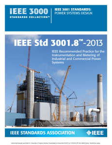 3001.8-2013 - IEEE Recommended Practice for the Instrumentation and Metering of Industrial and Commercial Power Systems