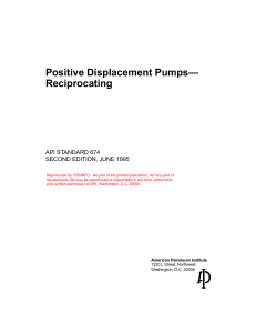 API 674 - Positive Displacement Pumps