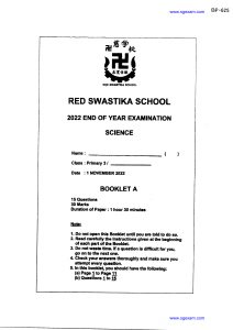 2022-P3-Science-Semestral Assessment 2-Red Swastika