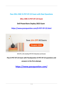 D-PST-DY-23 Dell PowerStore Deploy 2023 Exam Questions