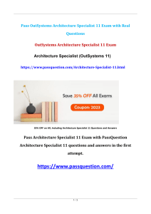 OutSystems Architecture Specialist 11 Exam Questions