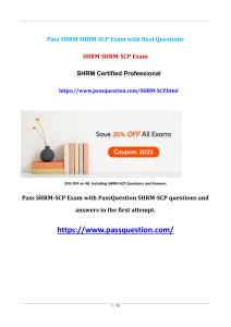 SHRM Senior Certified Professional SHRM-SCP Exam Questions