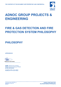 Fire and Gas Detection and Fire Protection System Philosophy