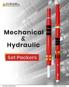 Mechanical and hydraulic set packers compressed