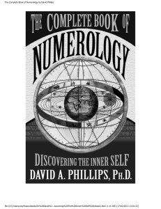  David Phillips  The Complete Book of Numerology