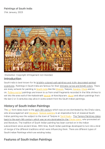Paintings of South India Paintings of South India(1)