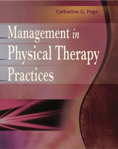 management in physical therapy practice