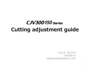 CJV150 CJV300 Cutting adjustment guide D501067 ver 1 00 