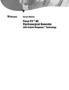 Valleylab Force FX-8c Electrosurgical Generator - Service manual