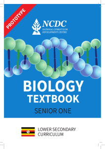 Biology Textbook Prototype: Senior One