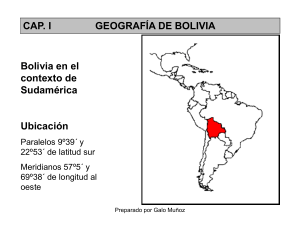 Capitulo I Geografia de Bolivia