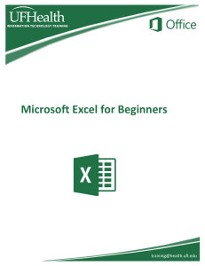 excel for beginners
