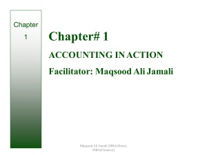 CHAPTER 1 ACCOUNTING IN ACTION