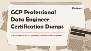 Professional Data Engineer Certification Dumps Questions