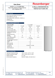 1. Rosenberger 6 port S-wave EWEWEW-65-18DV212I-F-64K-VN