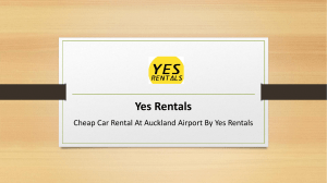 Cheap Car Rental At Auckland Airport By Yes Rentals
