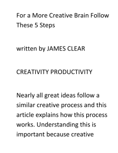 James Clear Creativity Article