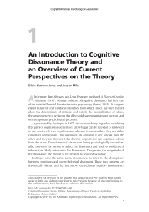 Cognitive Dissonance - Reexamining a Pivotal Theory in Psychology, Second Edition