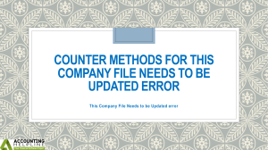 How to deal with This Company File Needs to be Updated error issue