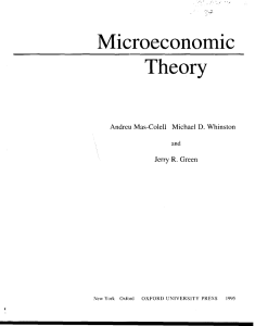 Mas-Colell, Whinston & Green - Microeconomic Theory