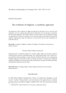 The evolution of religions. A synthetic approach