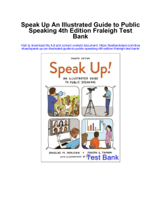 683884932-Speak-Up-an-Illustrated-Guide-to-Public-Speaking-4th-Edition-Fraleigh-Test-Bank