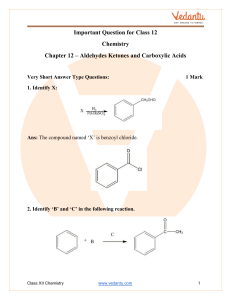 Important Questions for CBSE Class 12 Chemistry Chapter 12 Free PDF Solutions