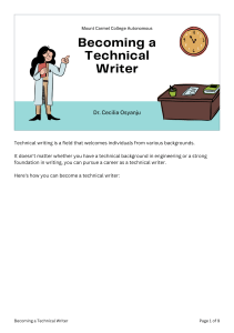 Becoming a Technical Writer