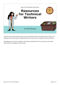 Resources for Technical Writers