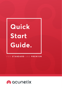 Acunetix Standard and Premium Quick Start Guide F