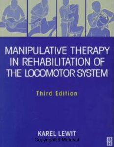 Manipulative Therapy in Rehabilitation Locomotor System 3rd Edition