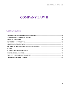 Company Law 2- Aziz