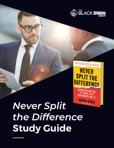 Study Guide - Never Split the Difference