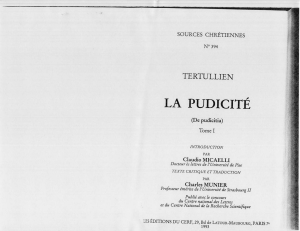La Pudicité, tome I -- Tertullien -- Sources Chrétiennes 394, 1993 -- Cerf -- 9782204049818 -- bb17df2aa7e05f9b4265e38470db080d -- Anna’s Archive