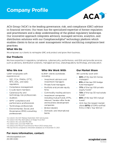 2022 ACA Company Profile
