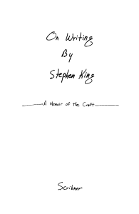 Stephen King - On Writing  A Memoir Of The Craft (2000, Scribner)
