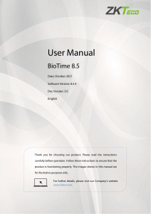 BioTime 8.5.4 User Manual